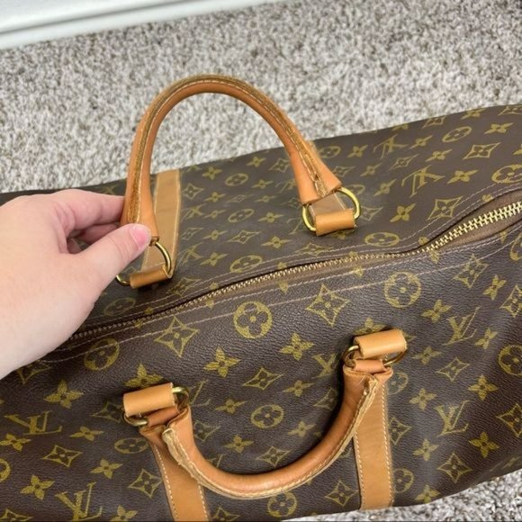LV Louis Vuitton VTG Keepall 50 Carry On Luggage Bag Talon Clip Slide Lock - Picture 15 of 15